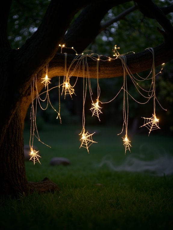 spooky outdoor halloween lighting
