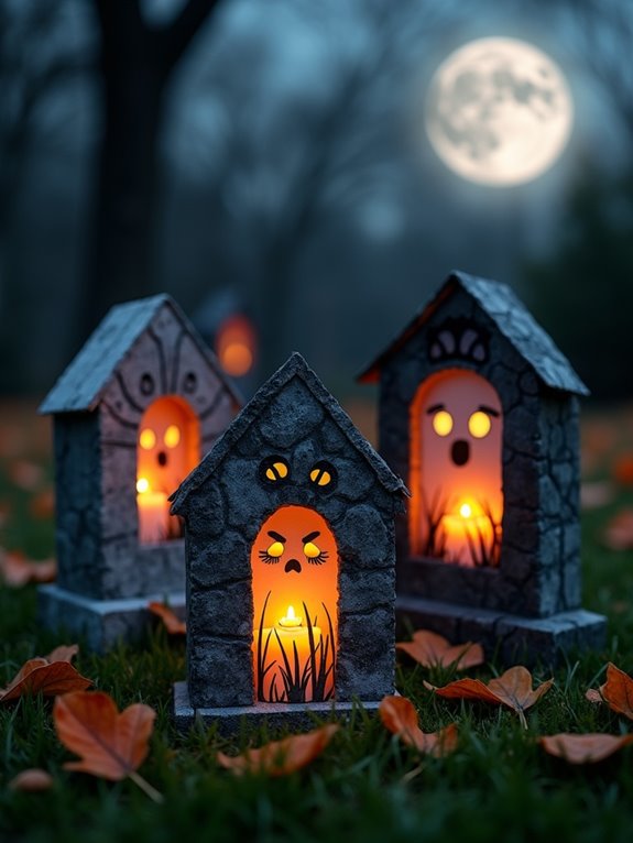 spooky paper mache lanterns