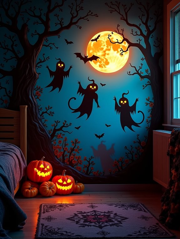 spooky phrase decor stickers