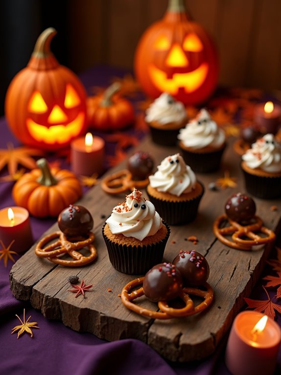 spooky pumpkin lantern display