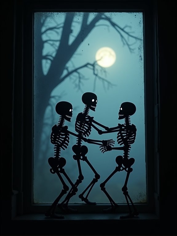 spooky skeleton dance party