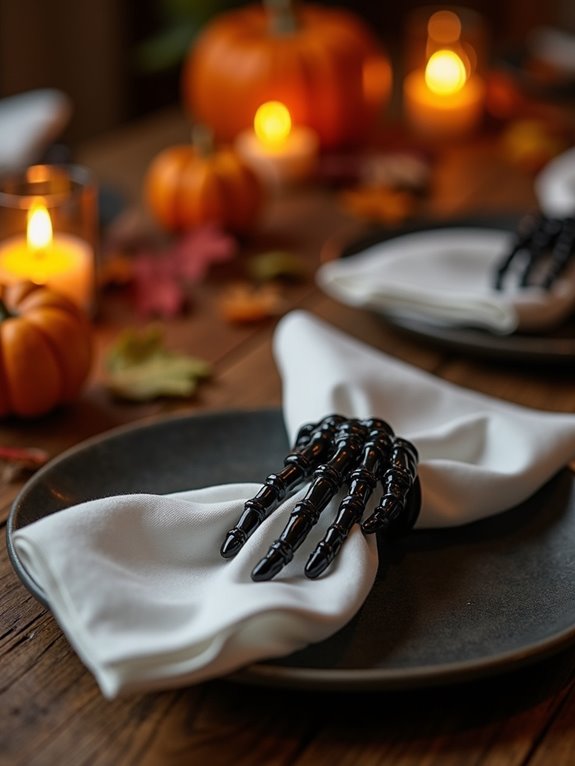 spooky skeleton hand holders