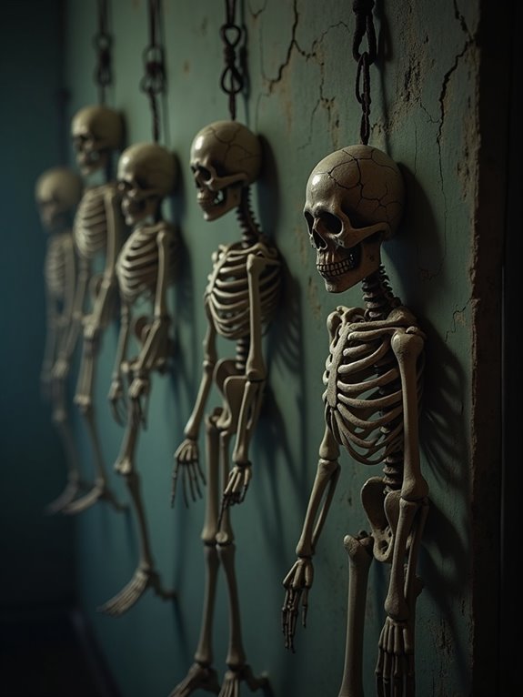 spooky skeleton wall clings