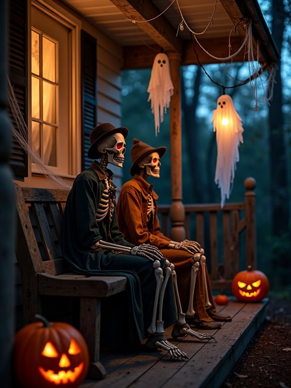 spooky skeletons and ghosts