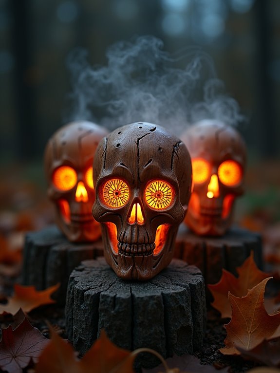spooky skull lantern decorations