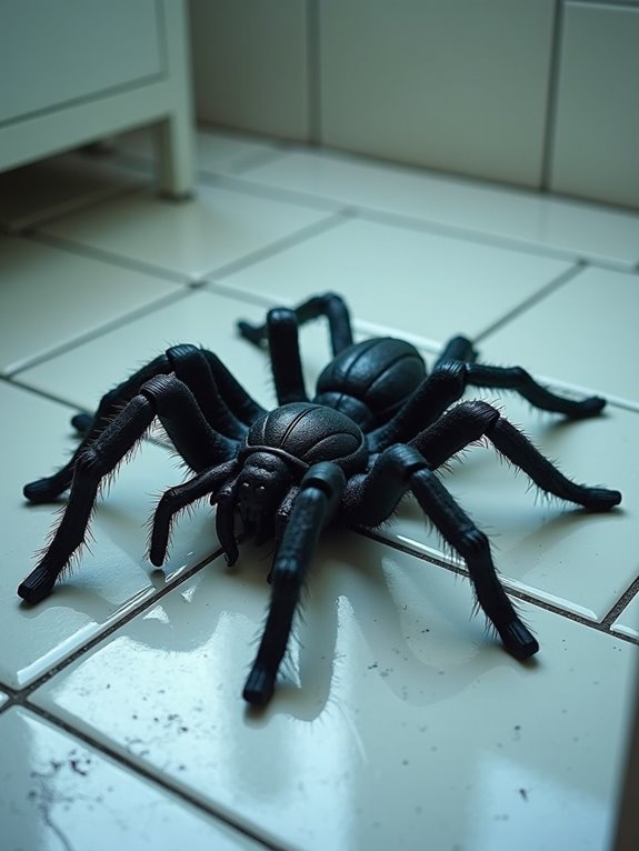 spooky spider bath mat