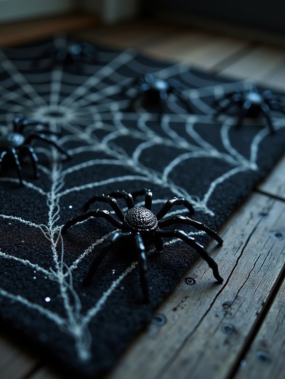 spooky spider doormats available