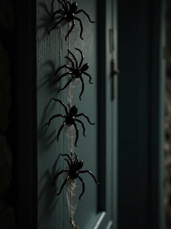 spooky spider garland decor