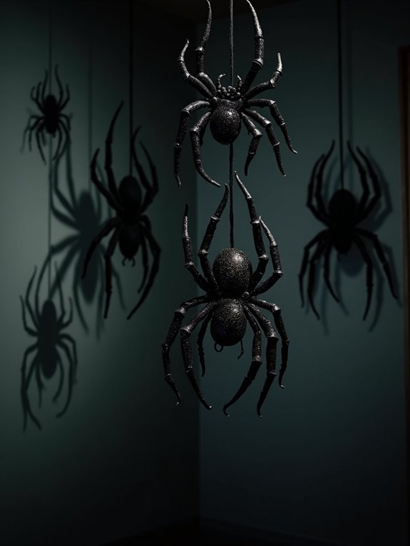 spooky spider themed decorative banners