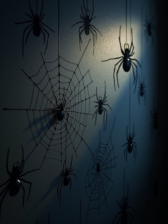spooky spider web decorations