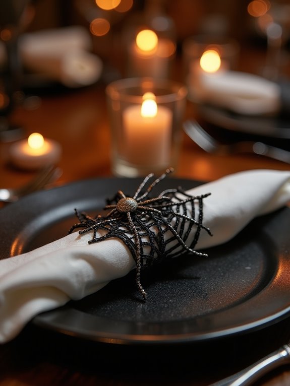 spooky spider web holders