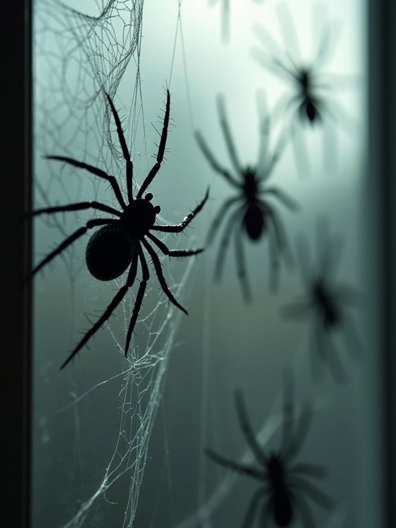spooky spider window decor