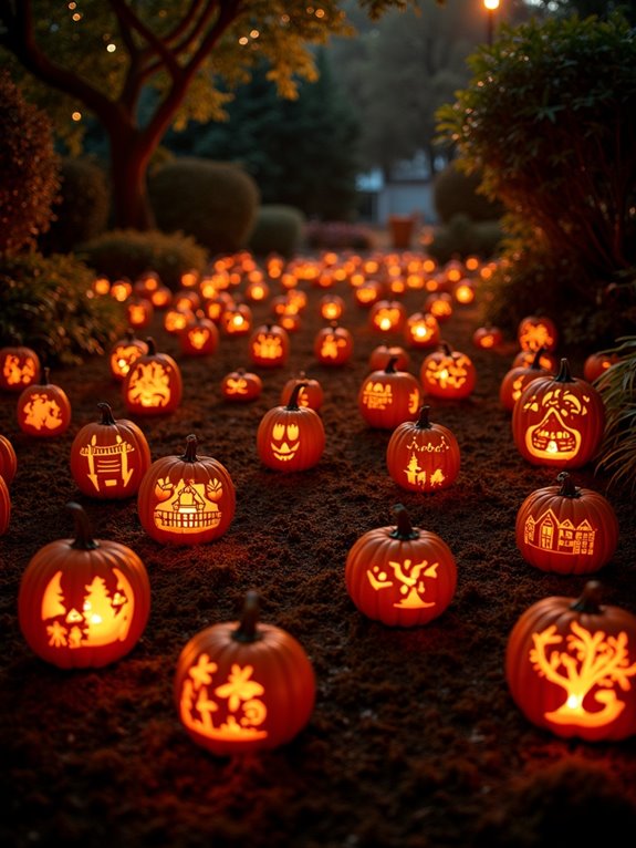 themed pumpkin display ideas