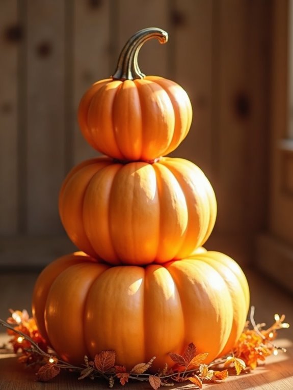 timeless pumpkin stack display