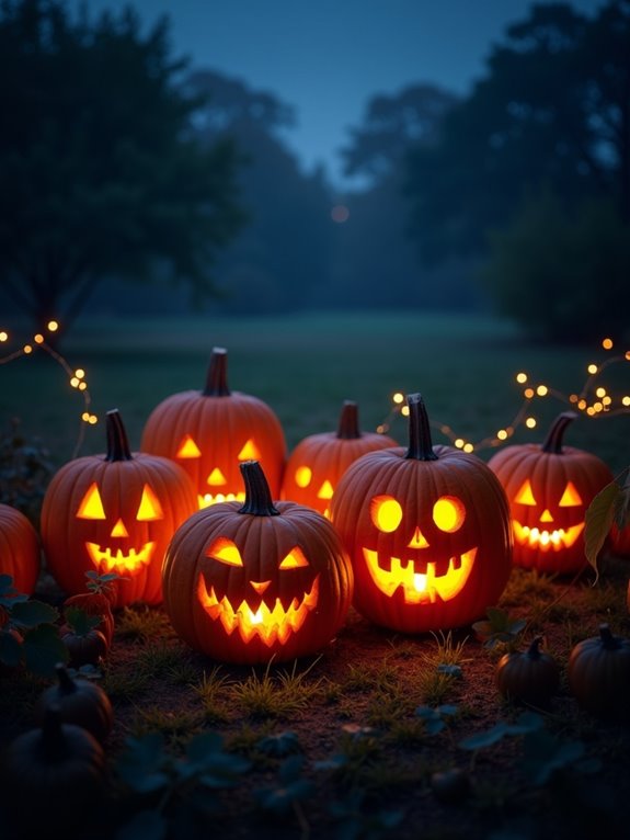 twinkling pumpkin lantern decor