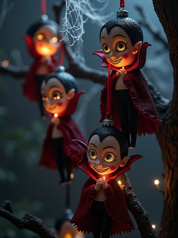 vampire themed halloween tree decorations