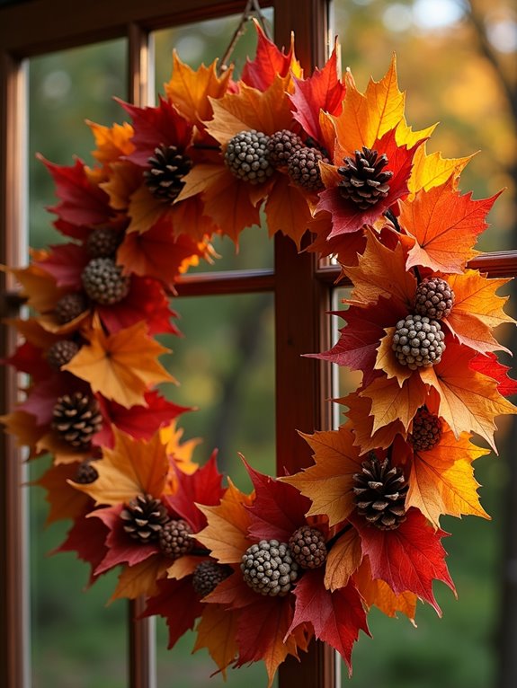 vibrant autumn leaf decor