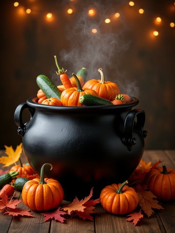 vibrant autumn vegetable display