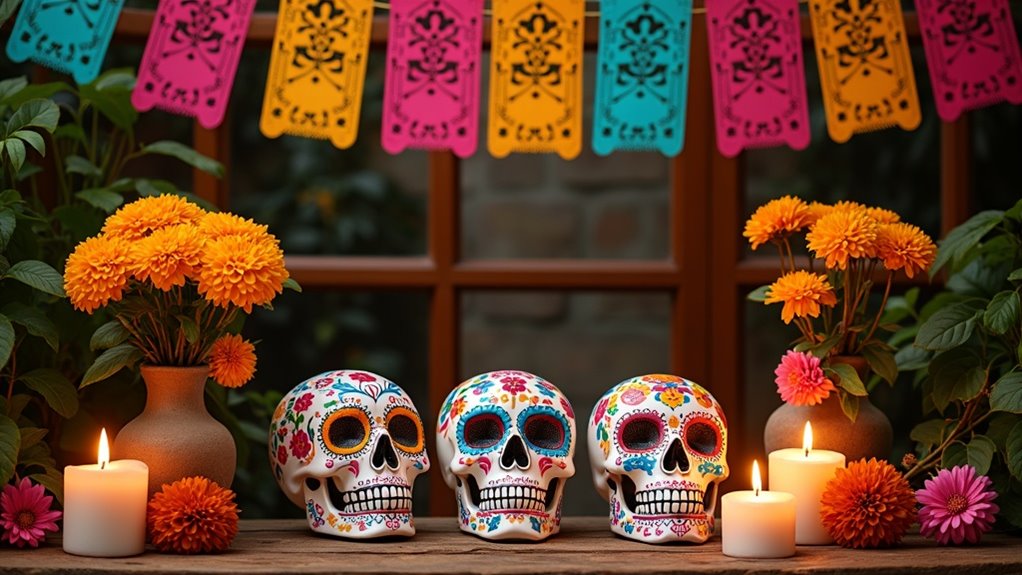 vibrant d a de los muertos decor