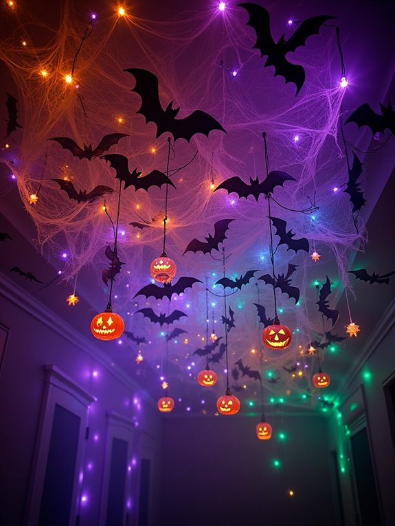 vibrant halloween string lights