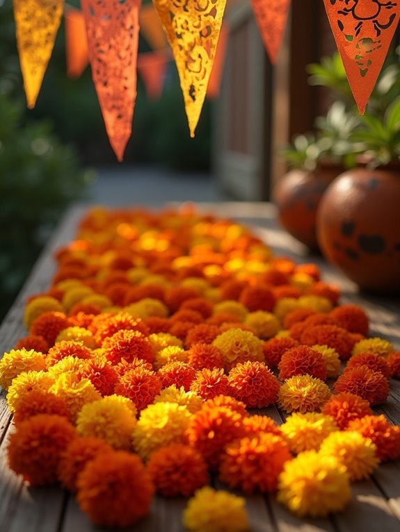 vibrant marigolds honor spirits