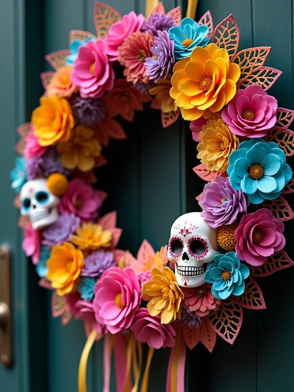 vibrant remembrance wreath decorations