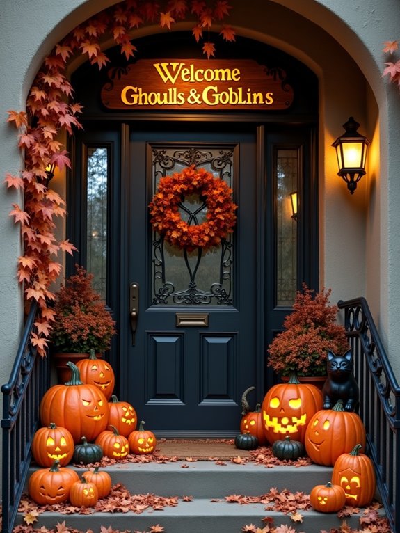 vintage halloween welcoming decor