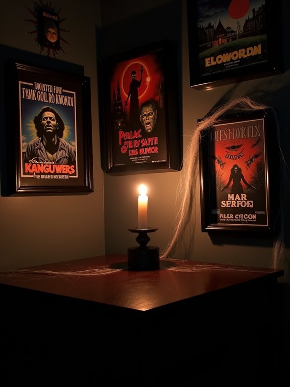 vintage horror movie decor