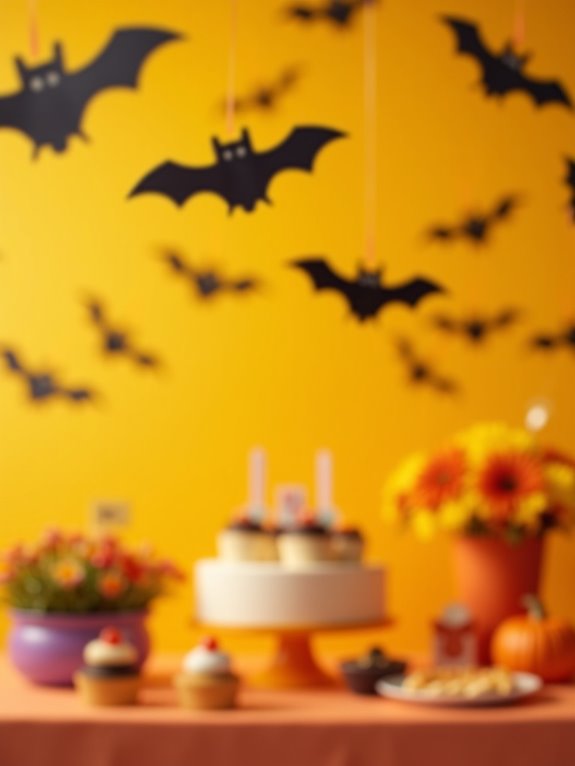whimsical bat garland decor