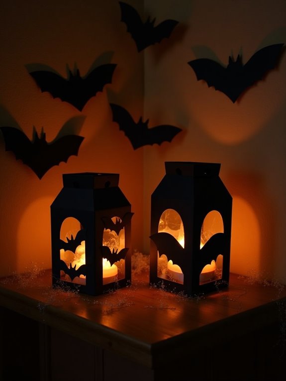 whimsical bat lantern decoration