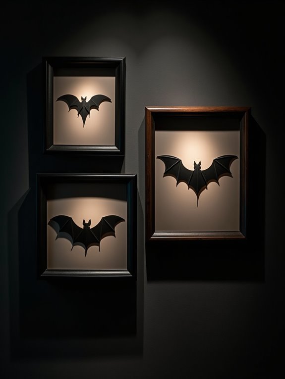whimsical bat silhouette decor
