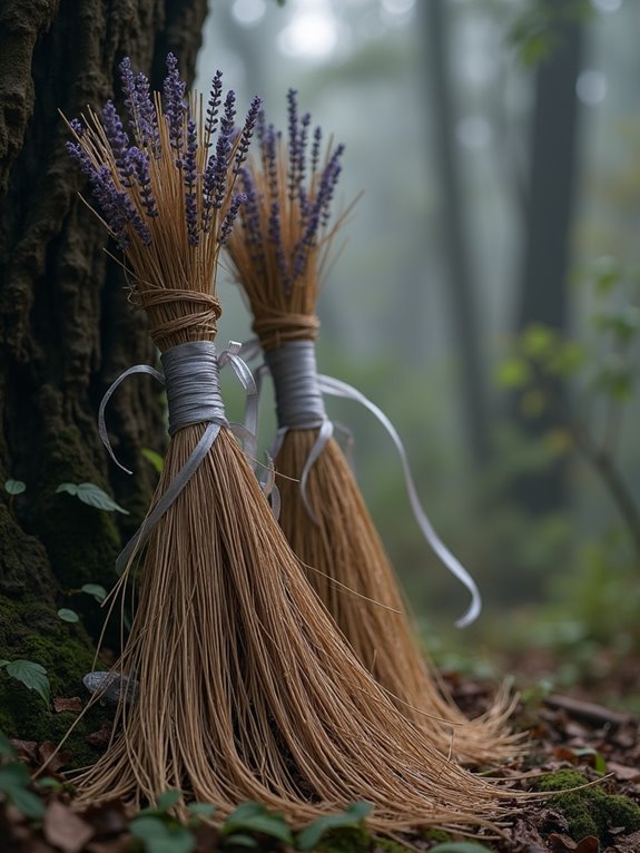 whimsical broom for halloween