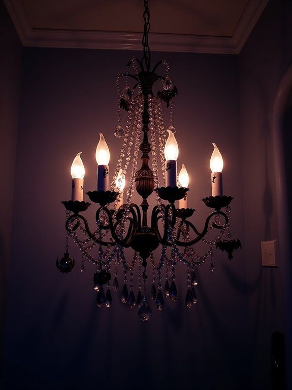 whimsical chandeliers with creatures