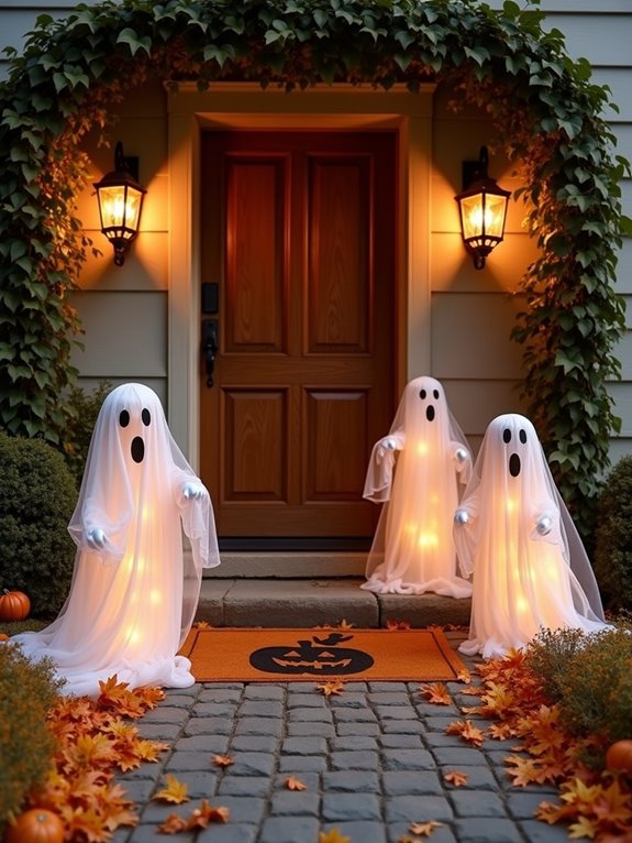 whimsical floating ghost decorations