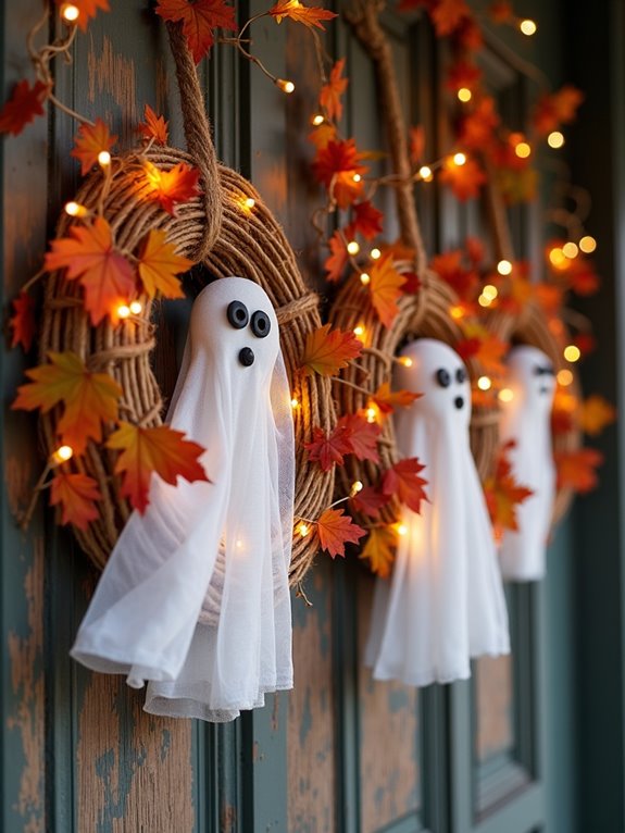 whimsical ghost wreath designs