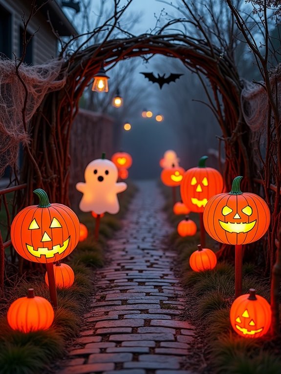 whimsical ghostly welcome board