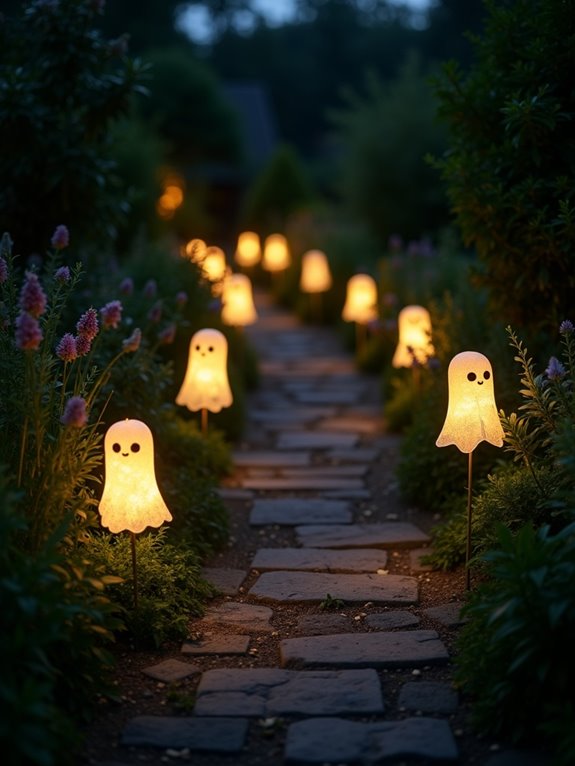 whimsical glowing ghost stakes