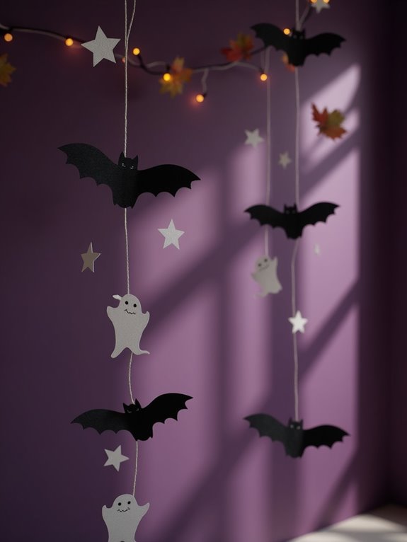 whimsical halloween bat ghosts