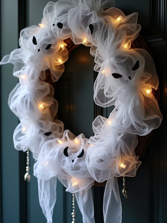 whimsical halloween door decor