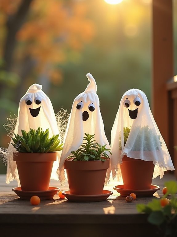 whimsical halloween ghost plants