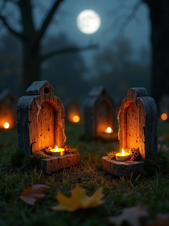 whimsical halloween graveyard decor