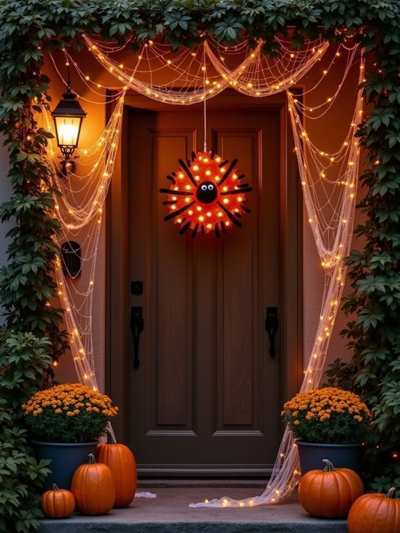 whimsical halloween spider webs