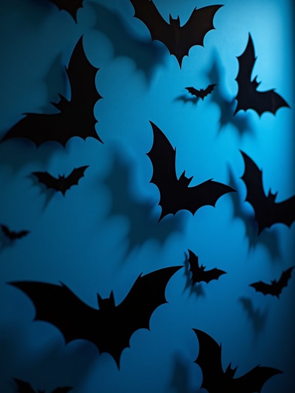 whimsical hanging bat art