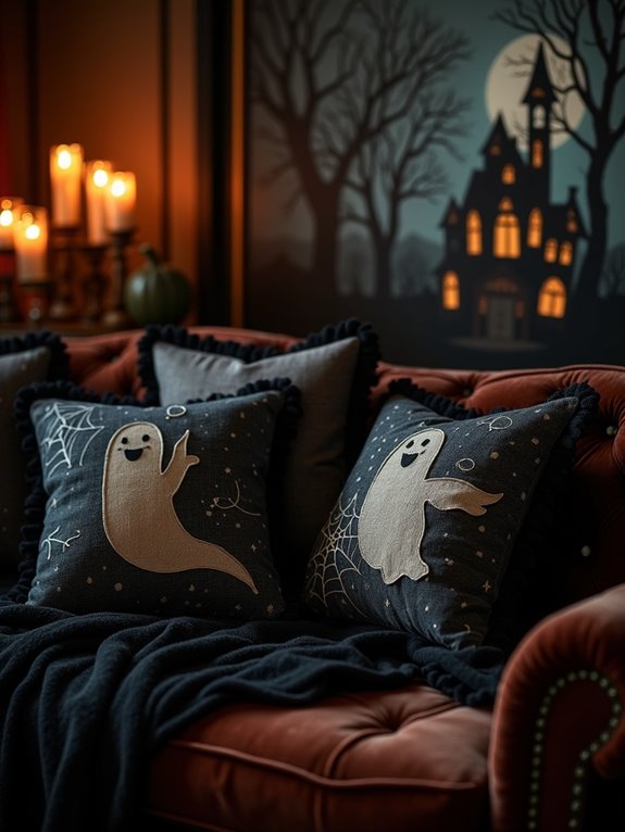 whimsical haunted house art