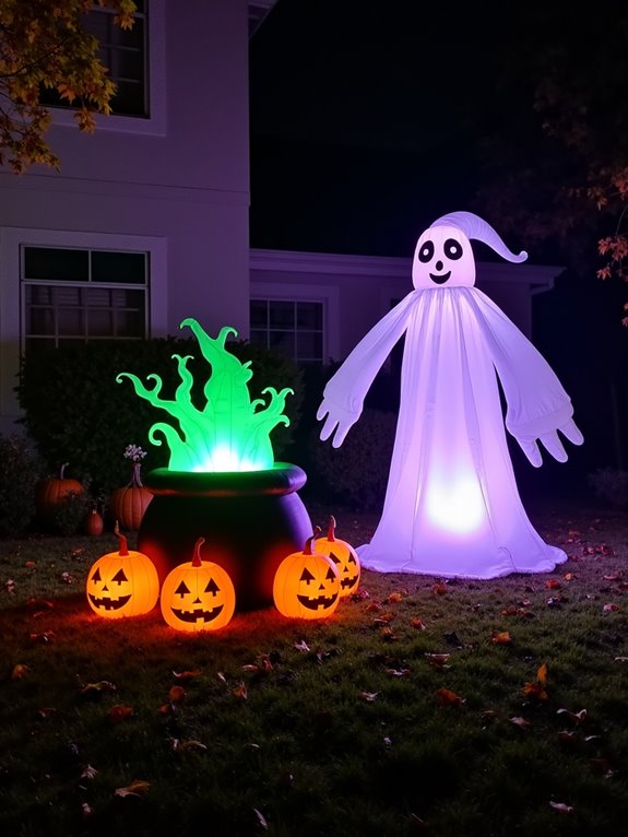 whimsical inflatable cauldron decoration