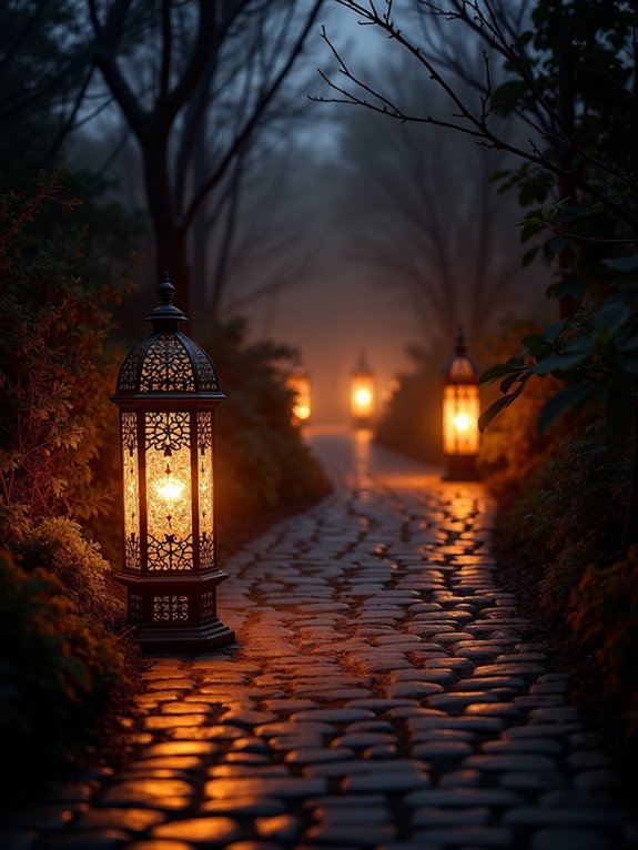 whimsical outdoor lantern lights