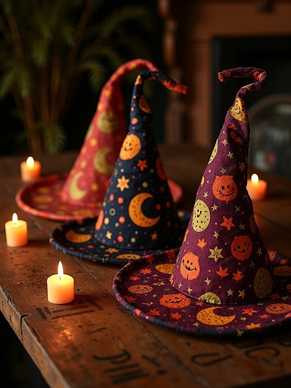 whimsical patchwork halloween centerpiece