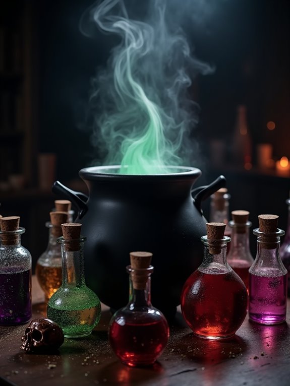 whimsical potion bottle display