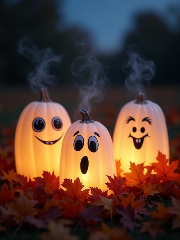 whimsical pumpkin ghost decorations