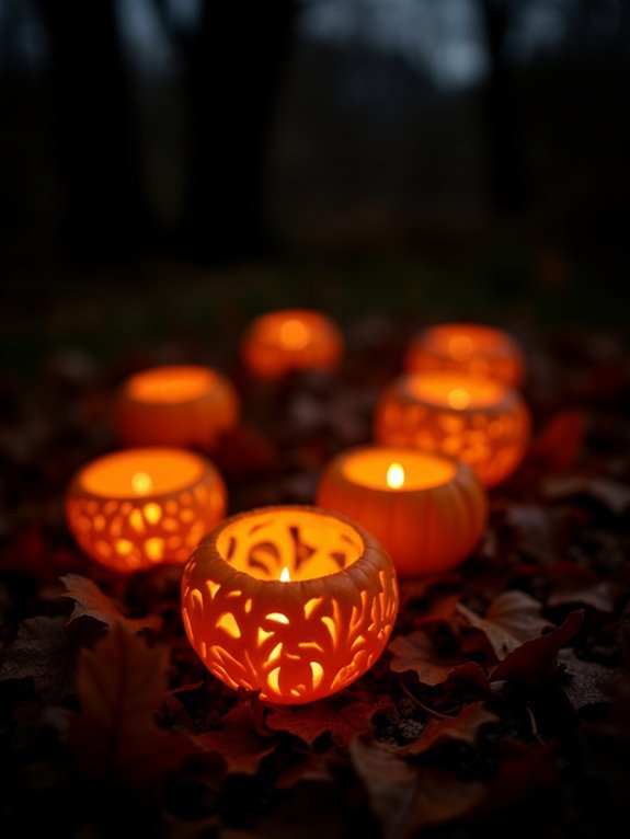 whimsical pumpkin votive holders